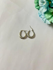 Silver Swirl Hoops